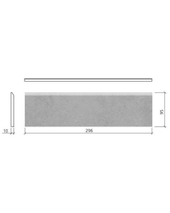 Mosa Terra Maestricht 211BP Plint 095X300 Avalon Beige 10mm Mat